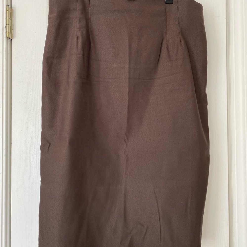 Tribal Brown Pencil Skirt Tailored for Professional Elegance